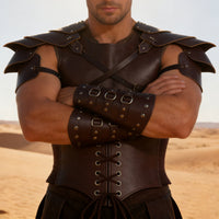 Medieval Gladiator Knight Pauldron Viking Costume Accessories for Men