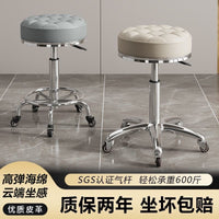 Adjustable Swivel Bar Stool with Wheels, High Counter Height Chair for Home, Bar, or Lab