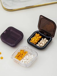 Portable Mini Pill Organizer with Multiple Compartments for Travel and Daily Use