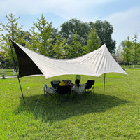 Portable Outdoor Camping Tarp Sunshade Rainproof Tent with UV Protection for Patio and Backyard