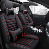Universal Full-Surround Faux Leather Car Seat Covers with Ice Silk for All Seasons