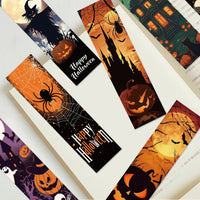Halloween Scene Bookmarks, 30-Pack Original Design for Reading & Decoration