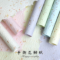 Tearable Petal Texture Flower Wrapping Paper for DIY Bouquets and Gifts