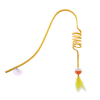 Interactive Suction Cup Spring Cat Toy with Rabbit Fur Ball for Play and Exercise