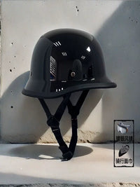 German WWII Retro Motorcycle Half Helmet with Goggles - 3C Certified