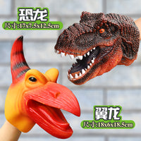 Kids Dinosaur Hand Puppet Realistic Parent-Child Interactive Toy Soft Rubber Model for Boys