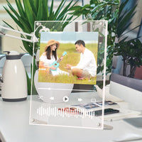Acrylic Clear Photo Frame with Metal Stand for Certificates and Pictures