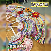 DIY Summer Kindergarten Hand-Woven Fan Craft Kit with Plastic Frame