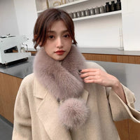 Women's Fashion Faux Fox Fur Collar Scarf Warm Thick Neck Warmer