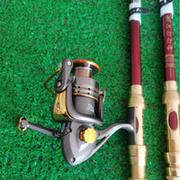 Carbon Fiber Telescopic Sea Fishing Rod with Ground Insert and Spinning Reel