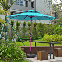 Rose Red Pole Outdoor Patio Umbrella Sunshade Rainproof Center Pole Umbrella for Commercial Beach Use
