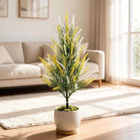 Artificial Lavender Foxtail Pine Spike Plants for Home Garden Decor