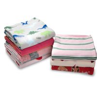 Double-Sided Flannel Printed Blanket for Napping, Office, and Travel - Various Patterns and Sizes