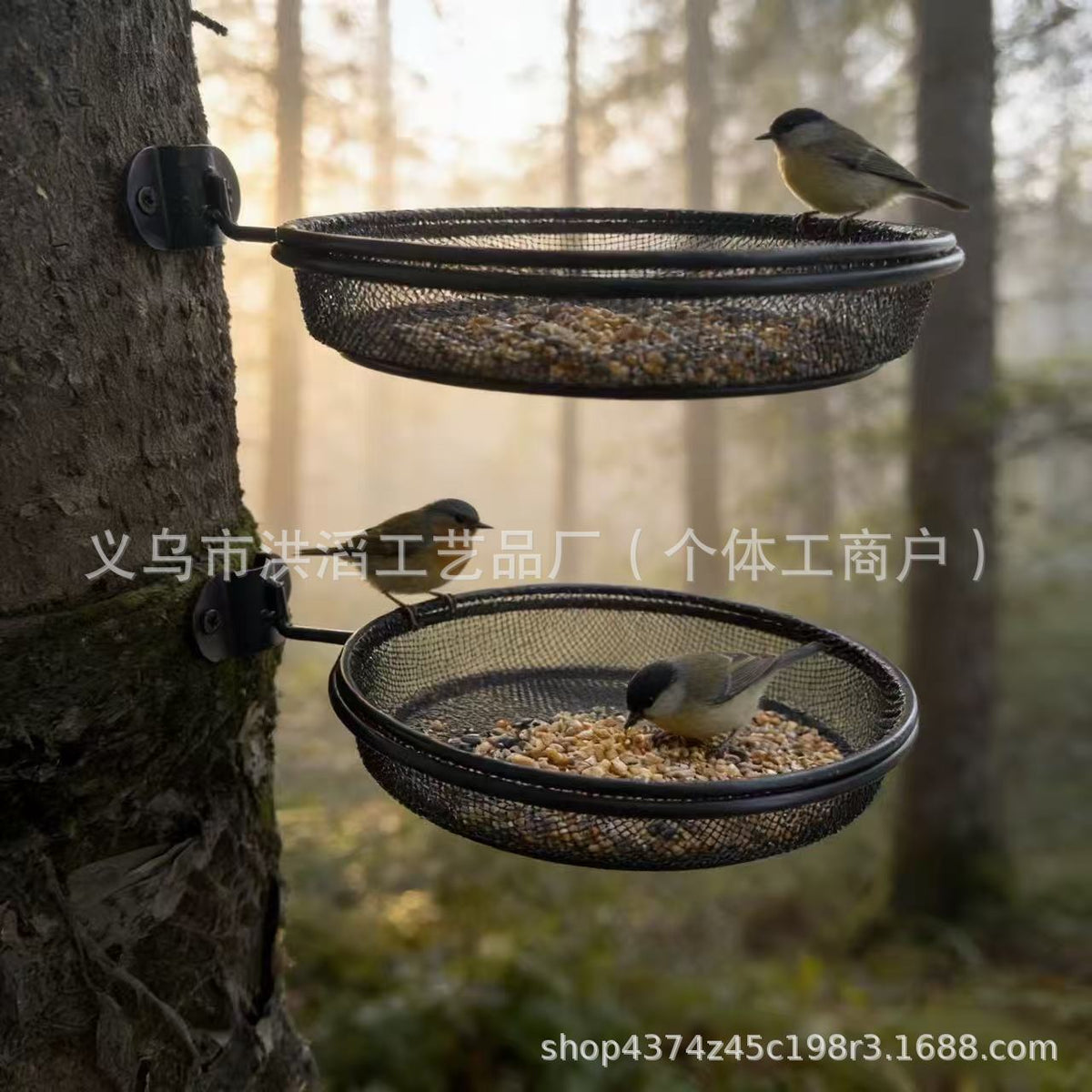 Adjustable Heavy-Duty Clamp Bird Feeder and Bath Holder for Patio