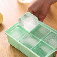 Large Square Silicone Ice Cube Tray with Lid, Food-Grade Whiskey Ice Mold, Jelly Maker for Home Use