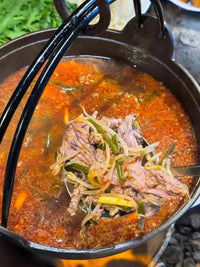 Outdoor Camping Hanging Hot Pot Stove, Commercial Yuanyang Pot for Dining
