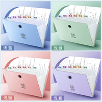 A4 Multi-layer Expanding File Folder for Students, Large Capacity Document Organizer with Index and Stickers