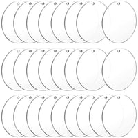 Clear Blank Acrylic Round Discs for DIY Crafts, Christmas Ornaments, Keychains, and Guka Accessories