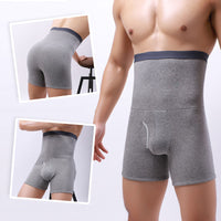 Men's Thermal Fleece Lined High Waist Boxer Briefs for Winter
