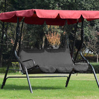 Waterproof 3-Seater Swing Seat Cushion Cover for Patio Garden Swings