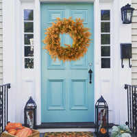 Artificial Eucalyptus Wreath for Wall or Door Decor, Autumnal Greenery Garland