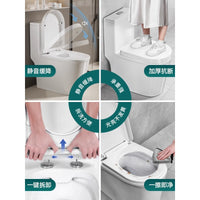 Thickened Toilet Seat with Soft Close, Quick Release, Universal Fit