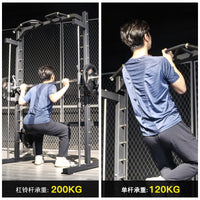 Smith Machine Squat Rack with Bench and Barbell Set for Home and Commercial Gym