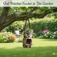 Rustic Owl Bird Feeder & Planter for Garden Decor