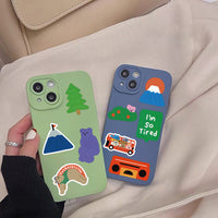 60-Sheet Ins-Style Retro Decorative Sticker Pack for Journals, Phones, and Crafts