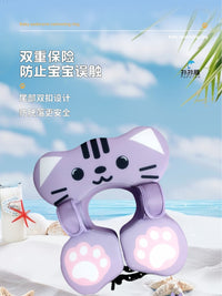 Non-Inflatable Baby Swimming Float with Anti-Flip Design and Adjustable Safety Harness, Prevents Choking