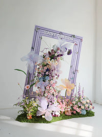 Monet Garden Artificial Butterfly Flower Arch for Wedding & Event Decor