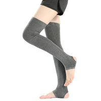 Unisex Cotton Knee-High Leg Warmers for Spring/Summer - Thin, Breathable, Anti-Slip, Thermal Support for Knees and Calves