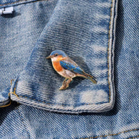 Vintage Robin Bird Brooch Pin for Backpacks and Pen Bags