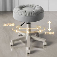 Adjustable Swivel Vanity Stool with Wheels, Modern Makeup Chair for Home, Salon, or Studio