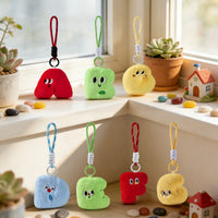 Alphabet Letter Plush Keychain Bag Charm