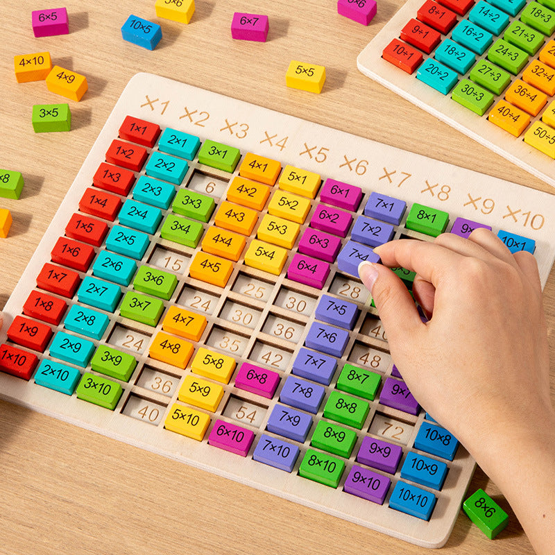 Montessori Wooden Multiplication Division Addition Board Math Learning Toy for Kids