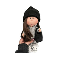 Doll Clothes Set for 24cm Mia Doll, Gray Sportswear Outfit with Accessories