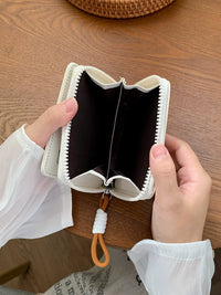 Korean Style Cute Fresh Foldable Short Wallet for Women, Large Capacity Multi-Card Holder Coin Purse