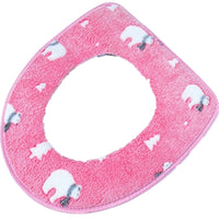 Velcro or Zipper Plush Toilet Seat Cover for Winter, Universal Fit
