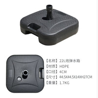 Outdoor Patio Umbrella Base Stand for Cantilever and Center Pole Umbrellas, Water/Sand Fillable