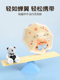 Kids' Foldable Umbrella Hat for Sun and Rain Protection