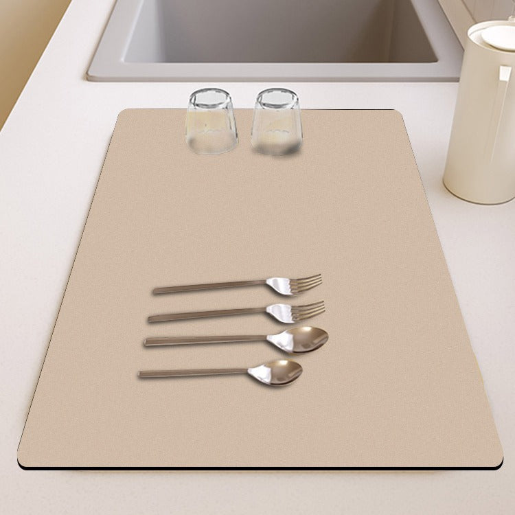 Solid Color Diatomaceous Earth Kitchen Sink Drying Mat Dish Drainer Heat Resistant Table Mat