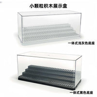 Mini Building Block Figure Display Case with Tiered Transparent Dust Cover