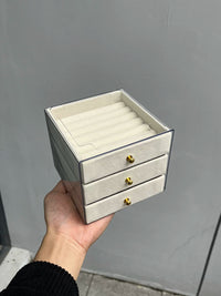 Luxury Anti-Oxidation Jewelry Organizer Box for Earrings, Rings, and Necklaces