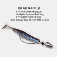 LUREPEAK Tungsten Bullet Fishing Weights for Texas Rigging, Hollow Tube, Anti-Snag, Long Casting
