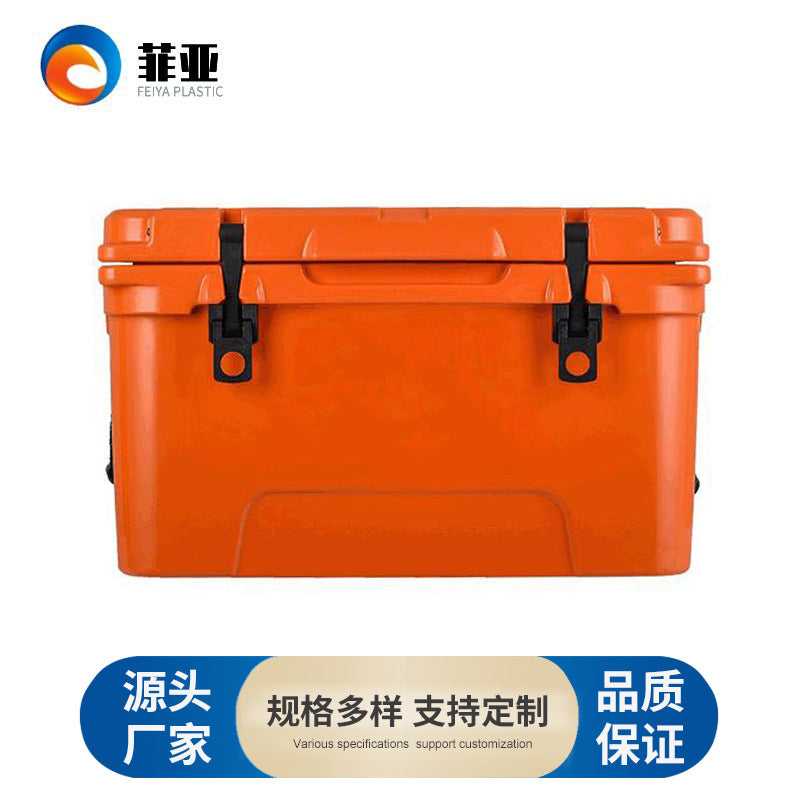 Portable PE Insulated Cooler Box with Wheels for Food Storage, Camping, and BBQ
