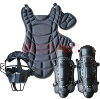 Competition Grade Baseball Softball Catcher's Protective Gear Set for Youth and Adults - Helmet, Chest Protector, Leg Guards