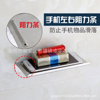 Stainless Steel Toilet Paper Holder with Phone Shelf, Wall-Mounted Bathroom Storage Organizer