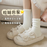 Women's Winter Thermal Fleece Lined Slipper Socks for Home and Sleep