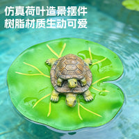 Floating Lotus Leaf Pond Ornament for Garden and Fish Tank Decoration, Durable Resin Craft